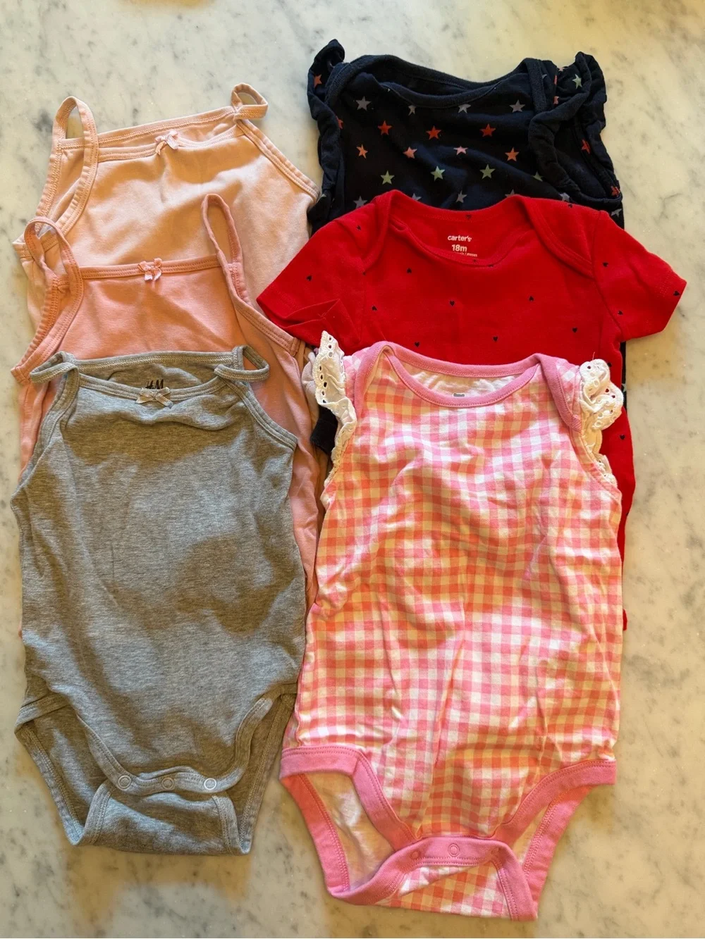 Bundle of 12-18 mo Girls onesies (6 total)